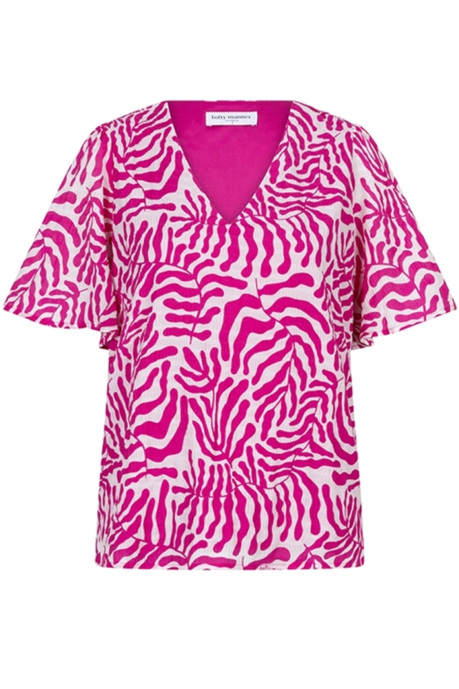 BLOUSE AISHA QE01 747 Purple Coral Print